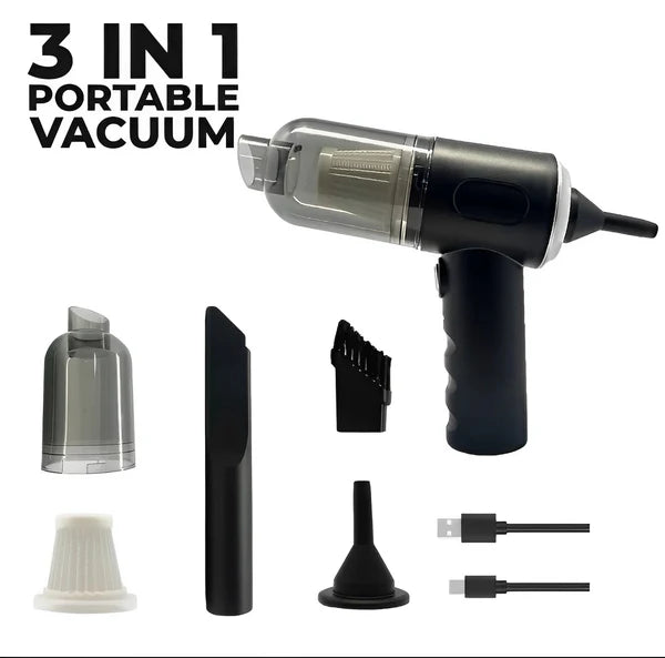 Mini Portable 3 In 1 Powerful Cordless Vacumm Cleaner Duster Blower Air Pump